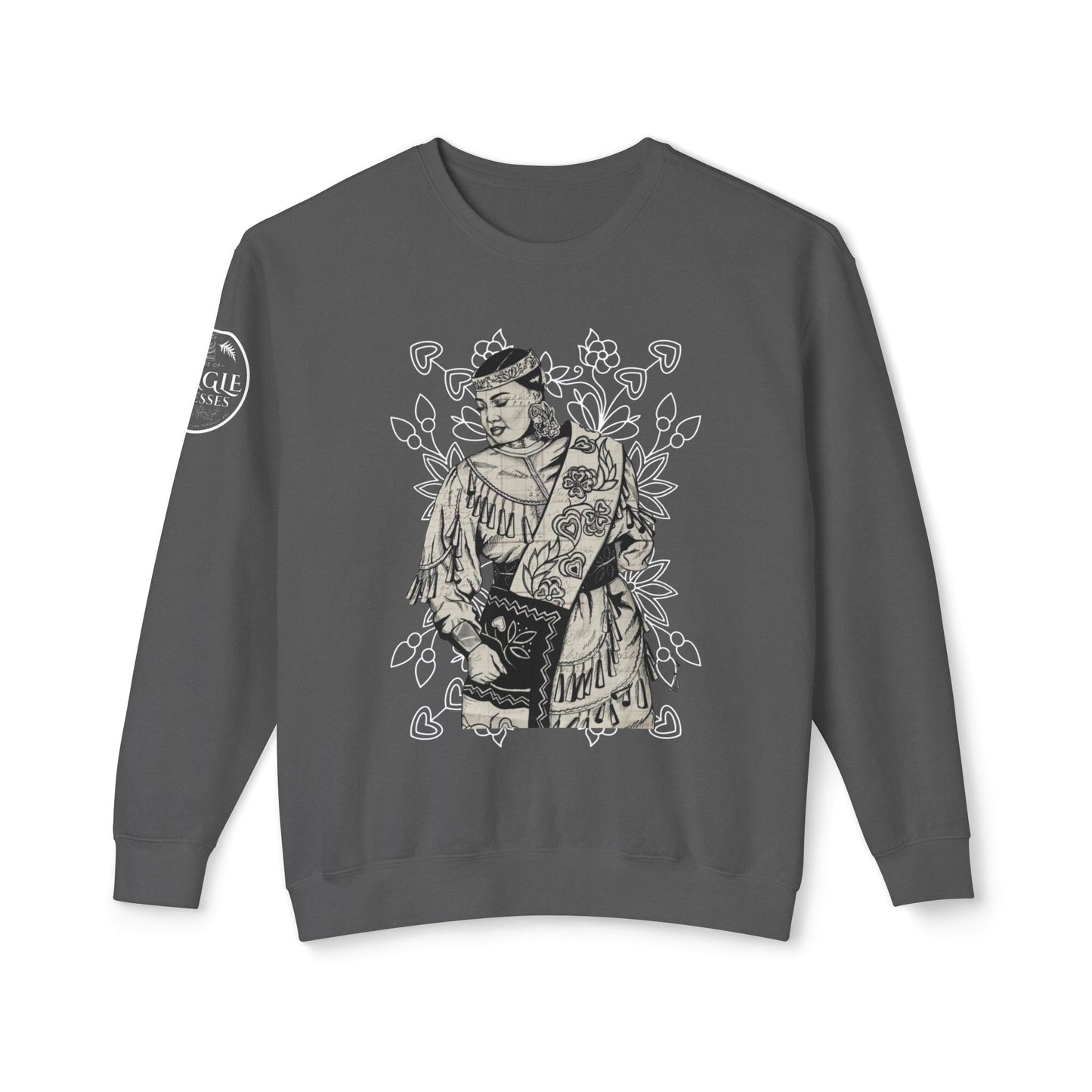 Ledger & Floral Unisex Lightweight Crewneck Sweatshirt