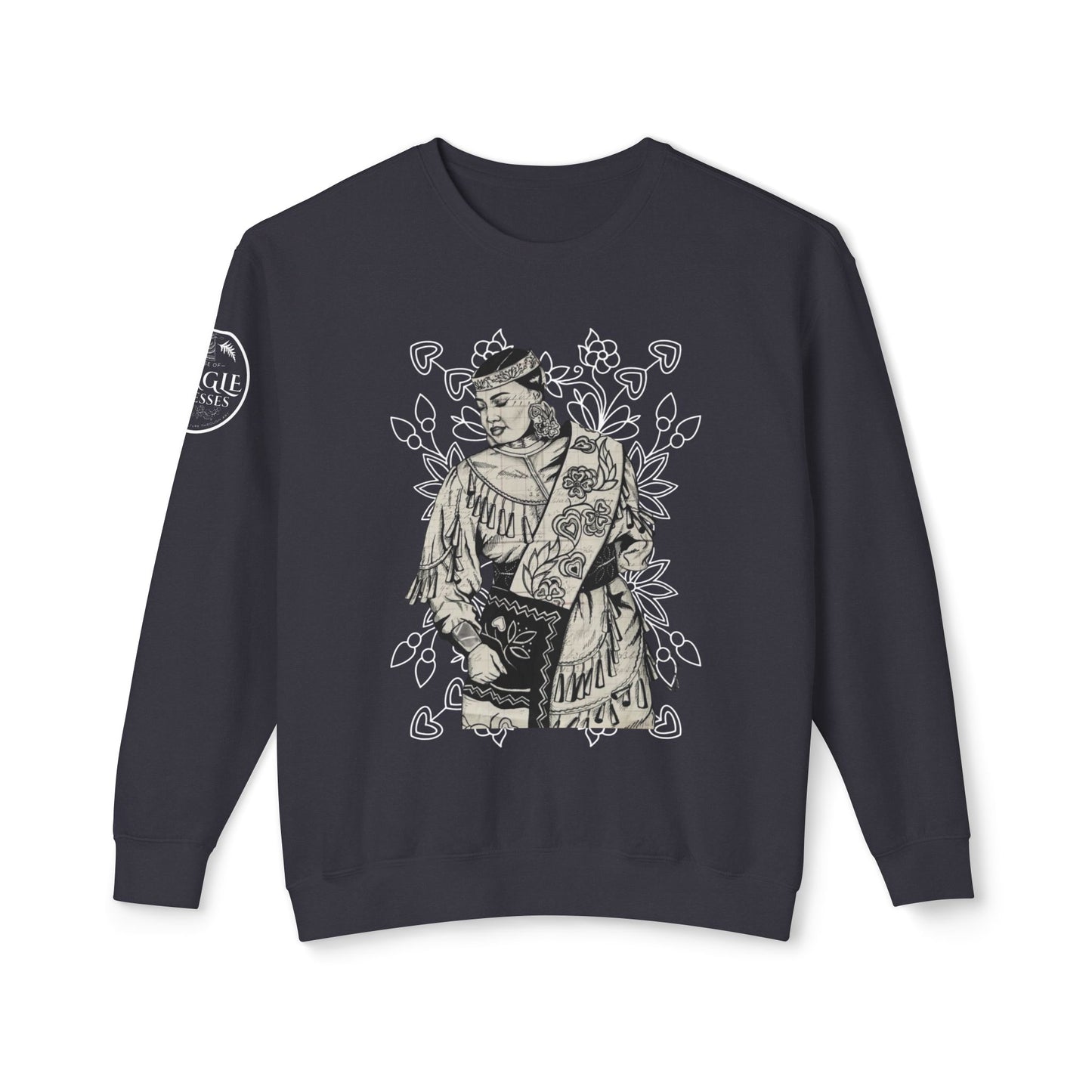 Ledger & Floral Unisex Lightweight Crewneck Sweatshirt