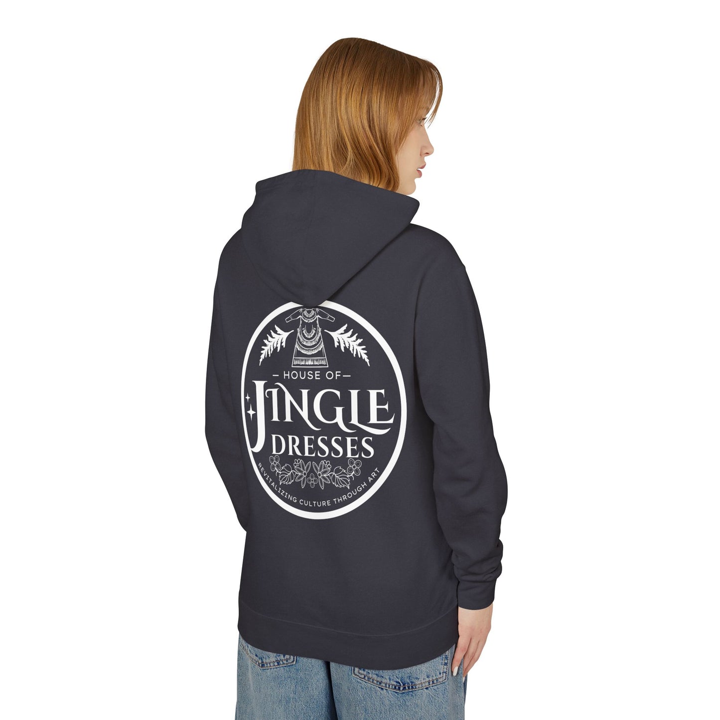 Ledger & Floral Unisex Lightweight Hooded Sweatshirt