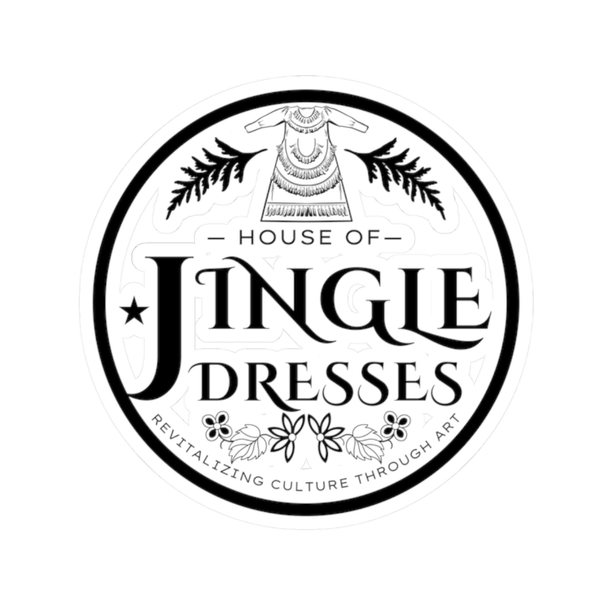 House of Jingle Dresses Kiss-Cut Stickers - Revitalize Culture Through Art