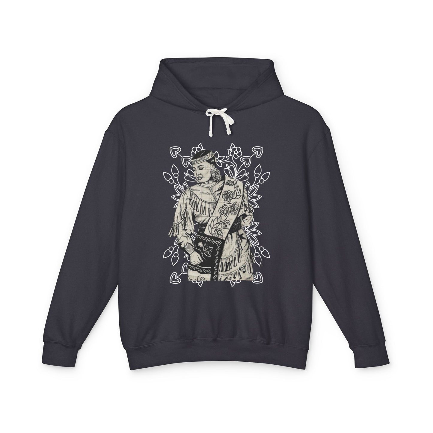 Ledger & Floral Unisex Lightweight Hooded Sweatshirt